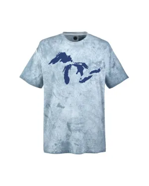 The Great Lakes State - Great Lakes T-Shirt - Lake Blasted Blue Chill Vibes