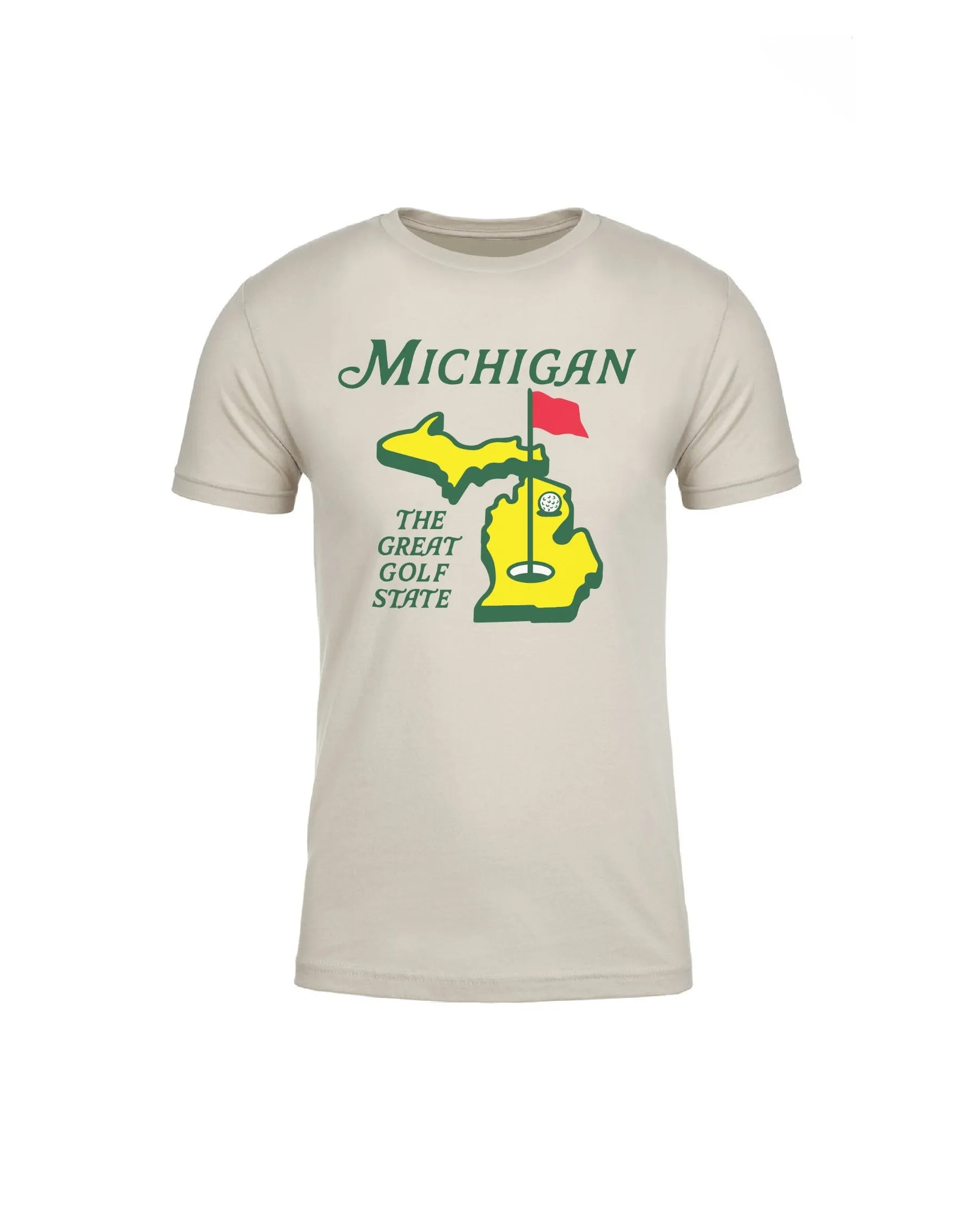 The Great Lakes State - Michigan the Great Golf State T-Shirt - Sand Perfect Fit