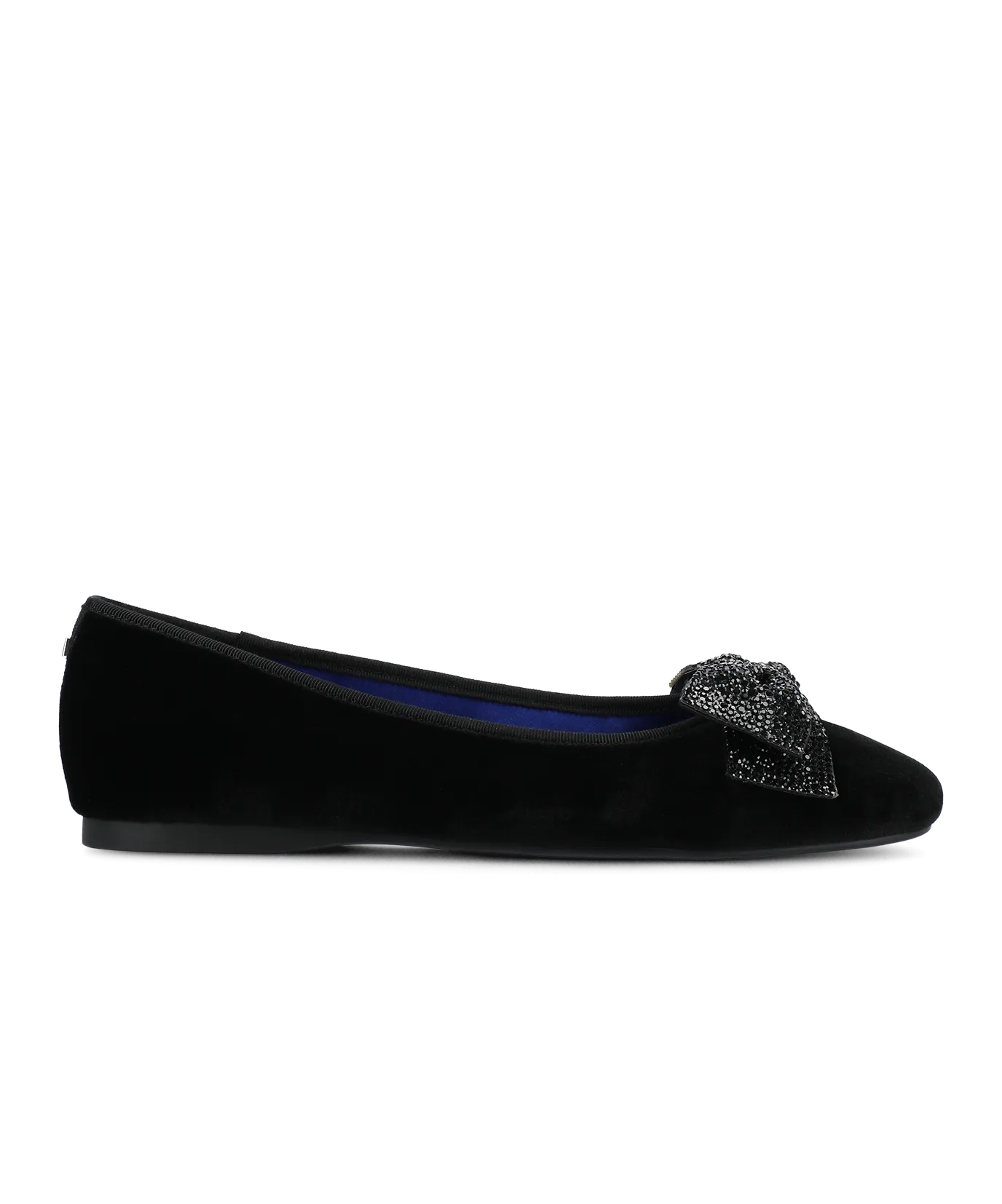 Solid Hold Embroidered design The Hummingbird Jewelry Bow - Black Velvet