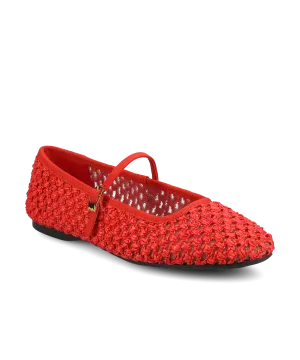 The Hummingbird Mary Jane - Red Openweave Layered Cushion Urban Move