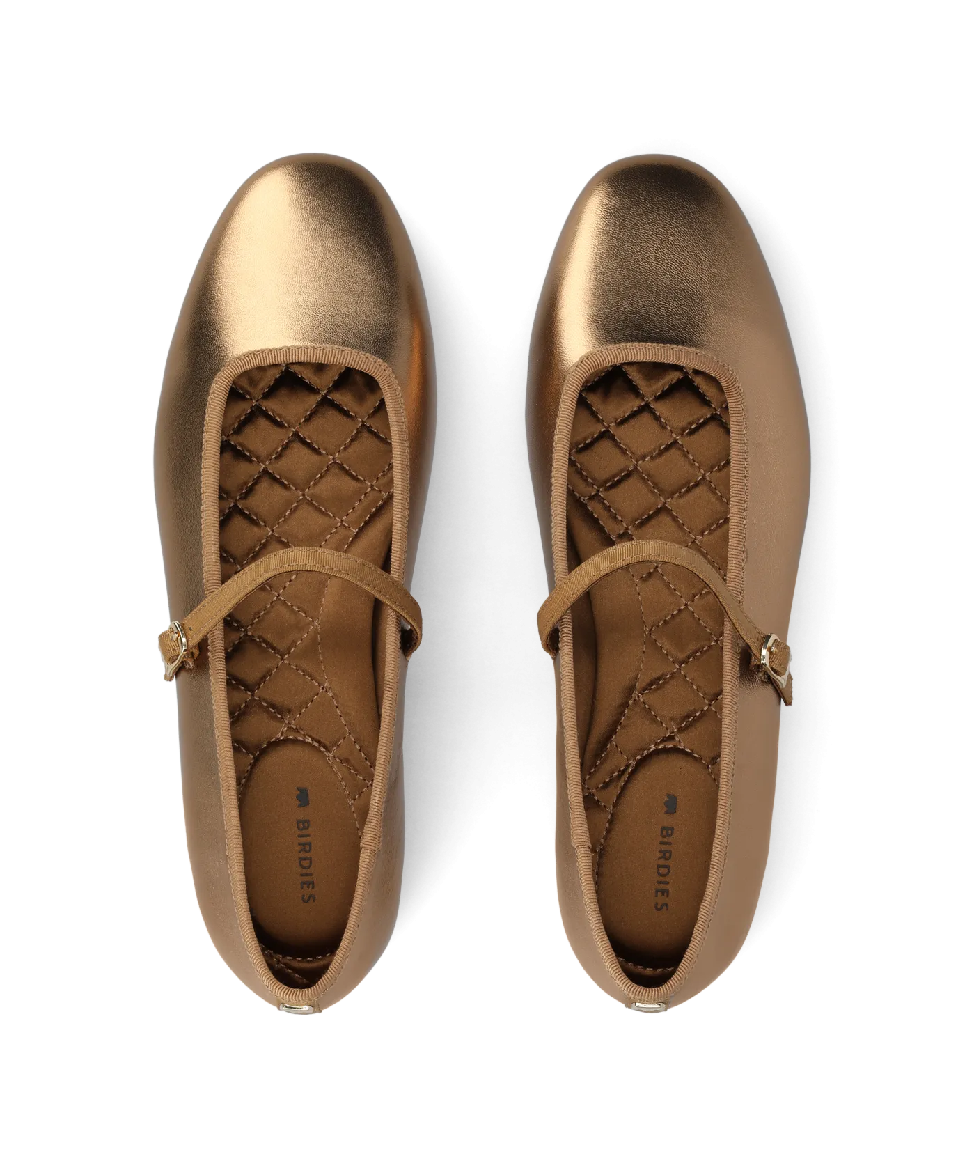 The Hummingbird Mary Jane - Vintage Gold Metal Leather Bend Hike Quick Wear