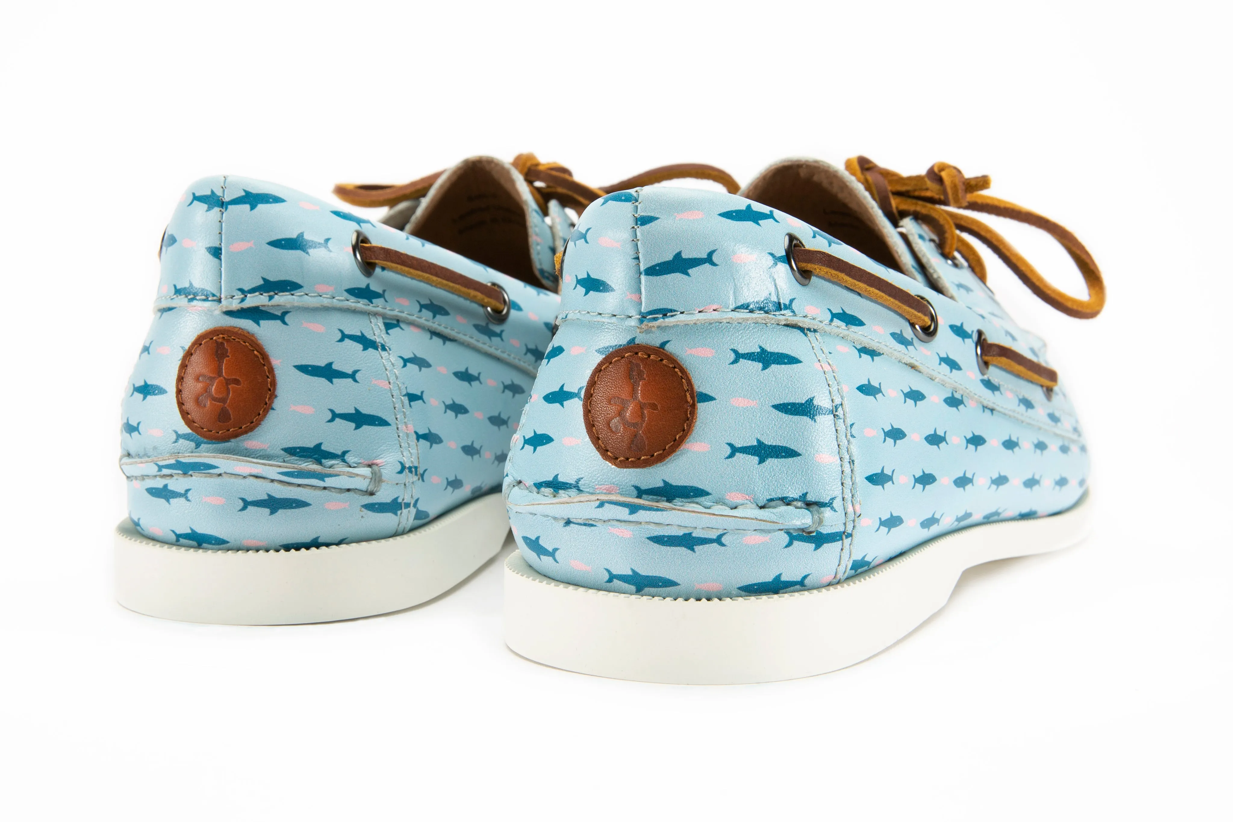Navy Deep The Pink and Blue Sharks Boat Shoe