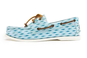 The Pink and Blue Sharks Boat Shoe Smile Step