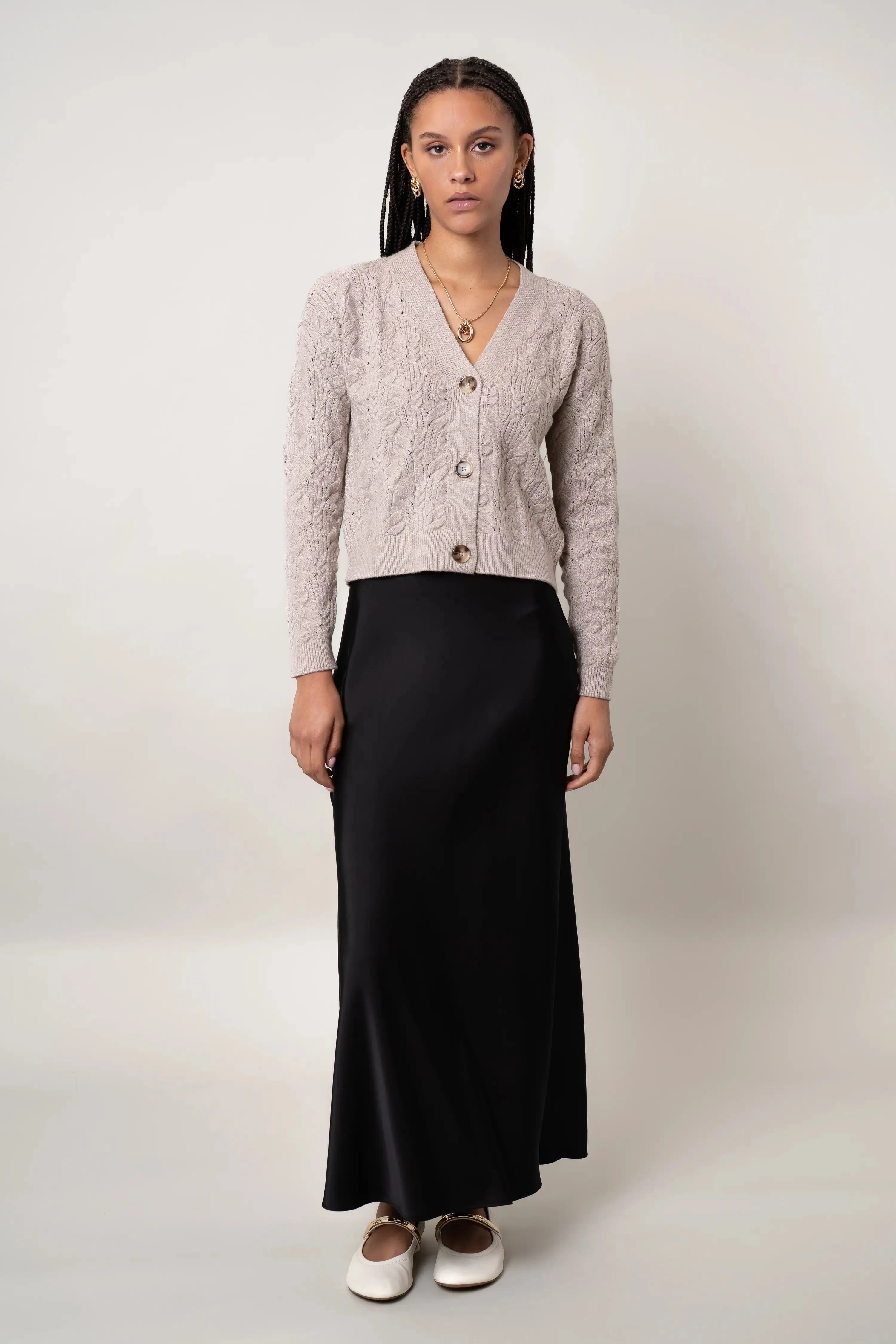 EasyAdjustment The Pointelle Vine Cardigan