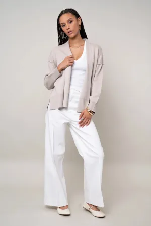 The Soft Drape Cardigan Sky Cool Fashion Core