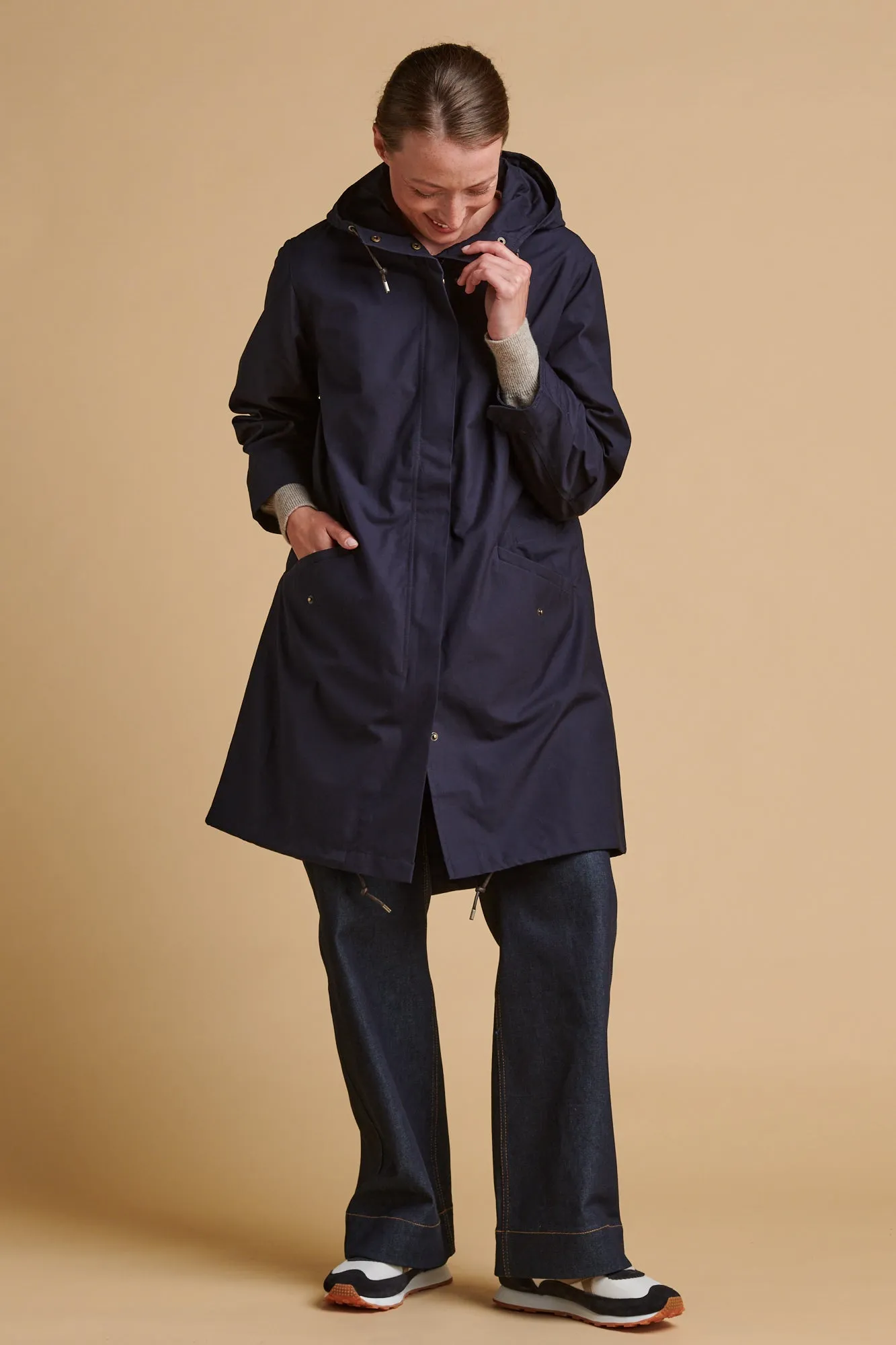 AntiPillingFinish Women's Long Parka - Navy