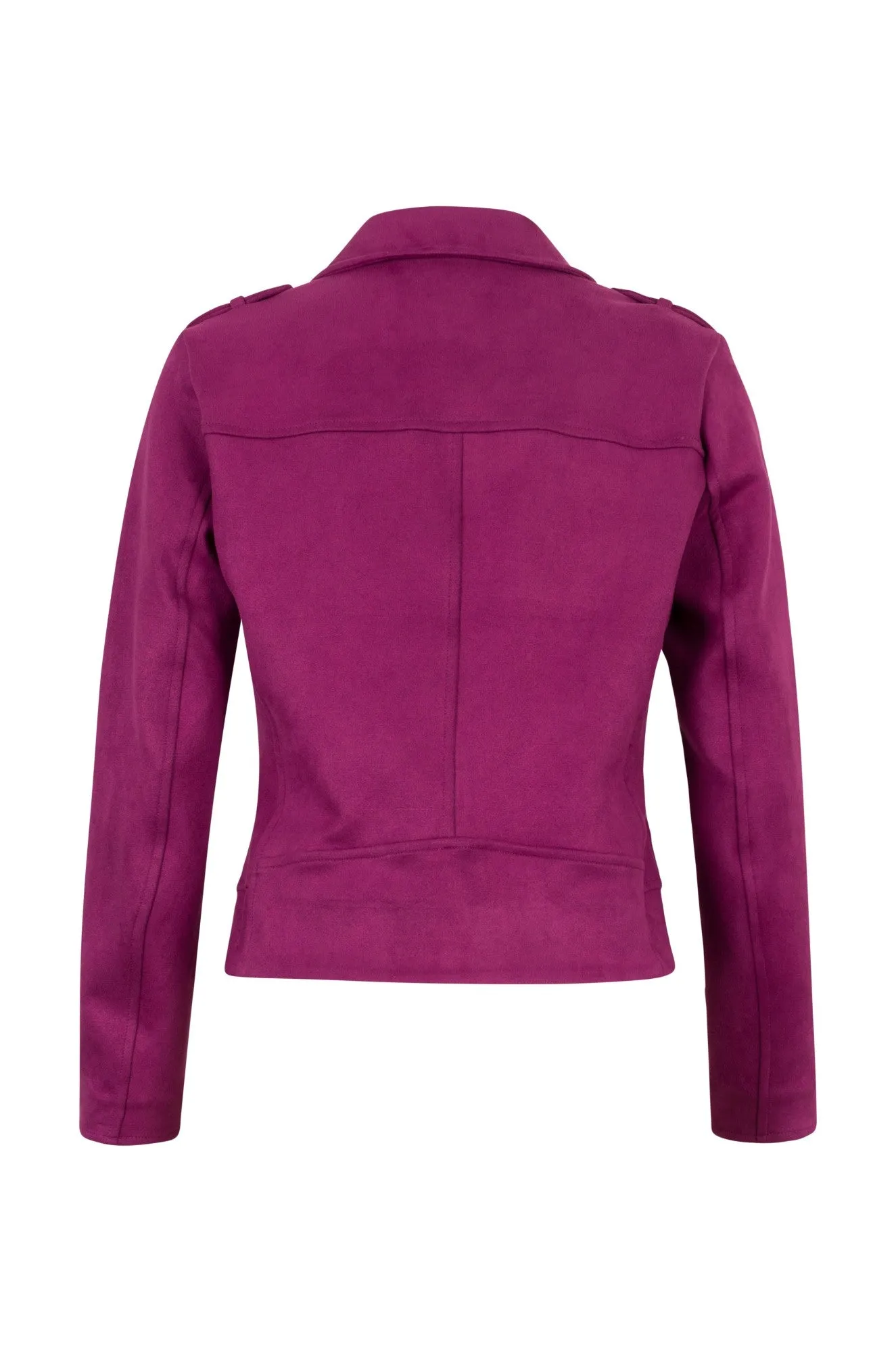 Weather Fit Microfiber Blend Suede Look Jacket | MAGENTA | 4064B1