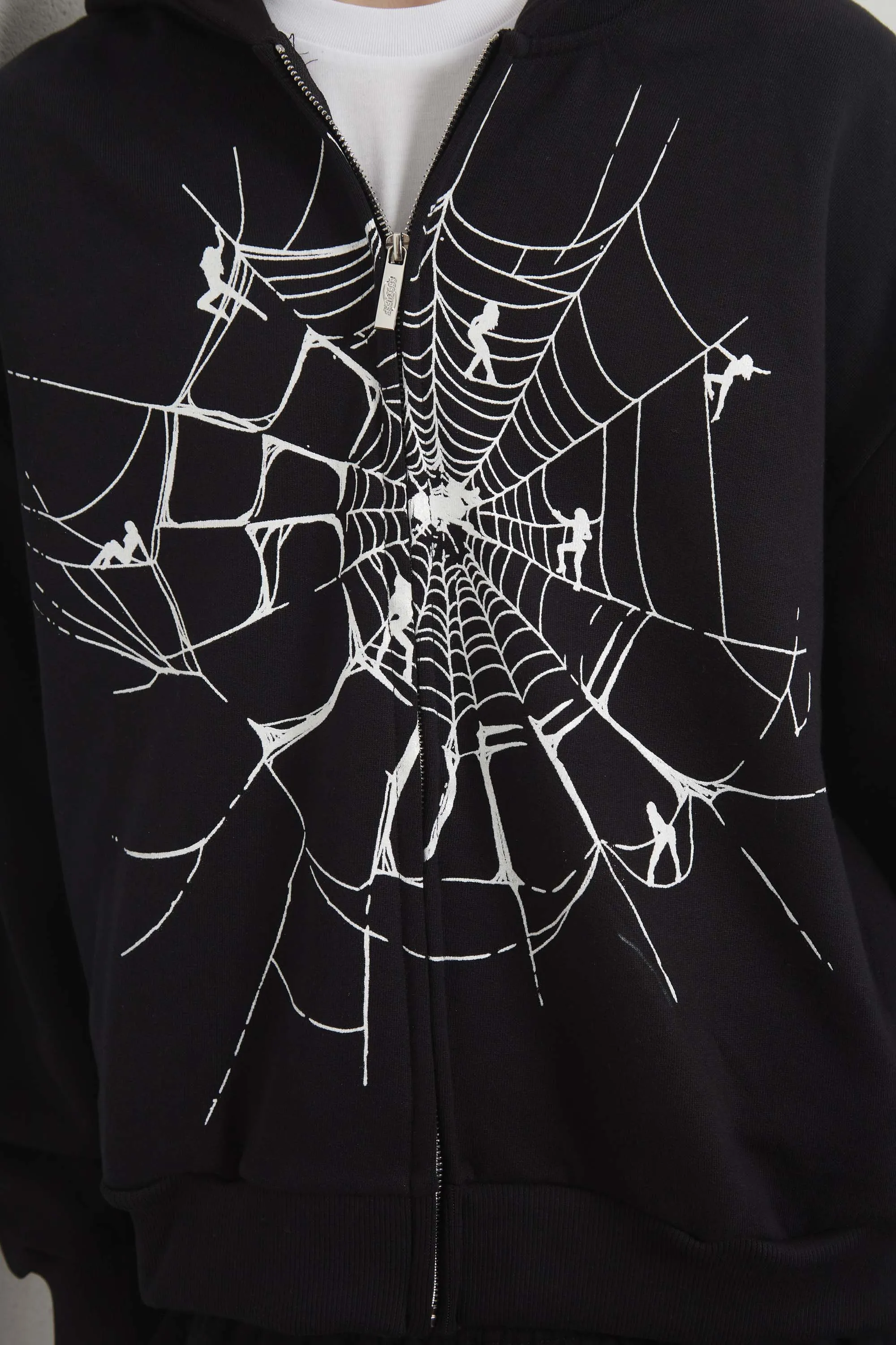 Spider Zip-Up Cropped Soft and Warm