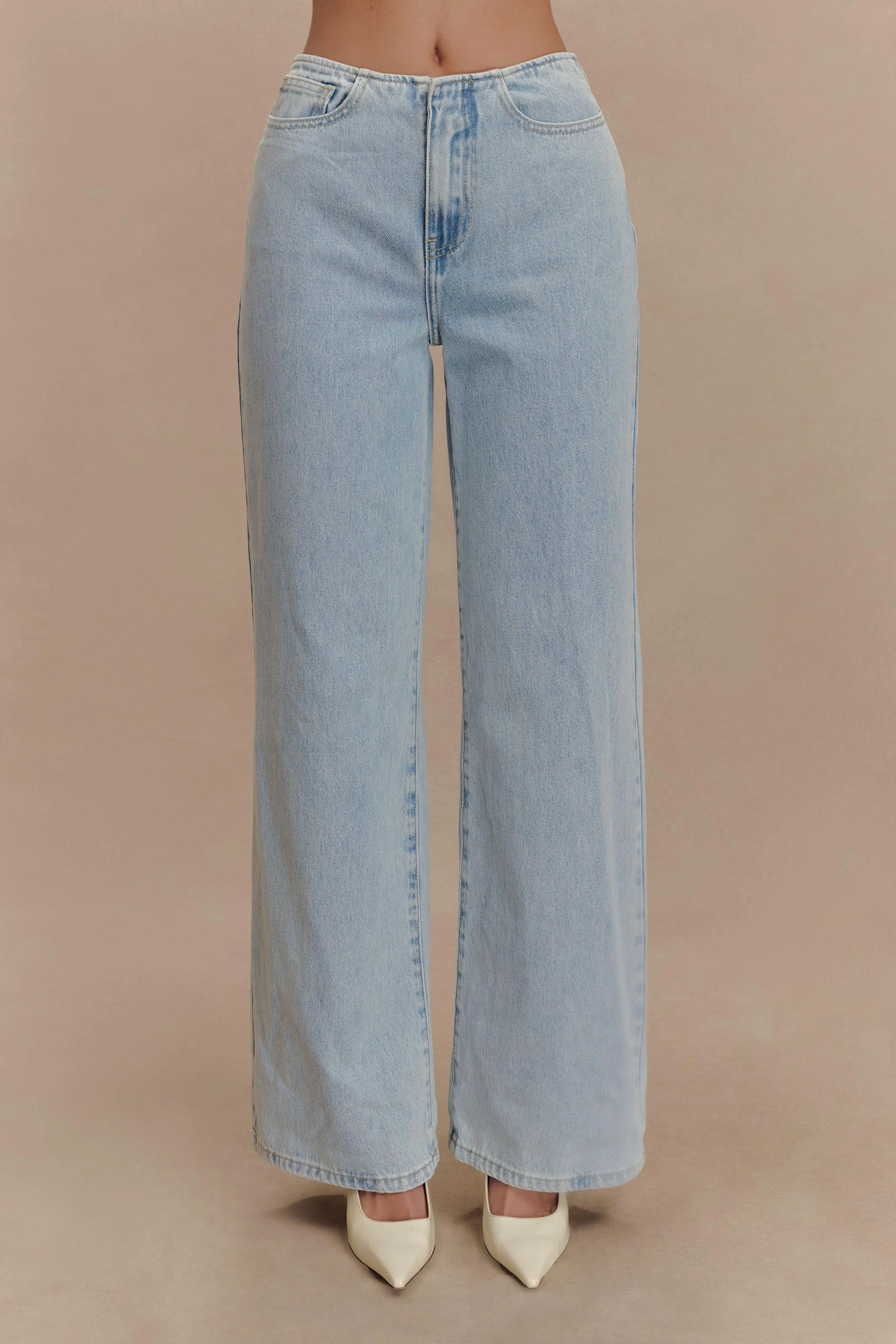 Suitable Outfit Caitlin Mid Rise Denim Jeans - Light Blue