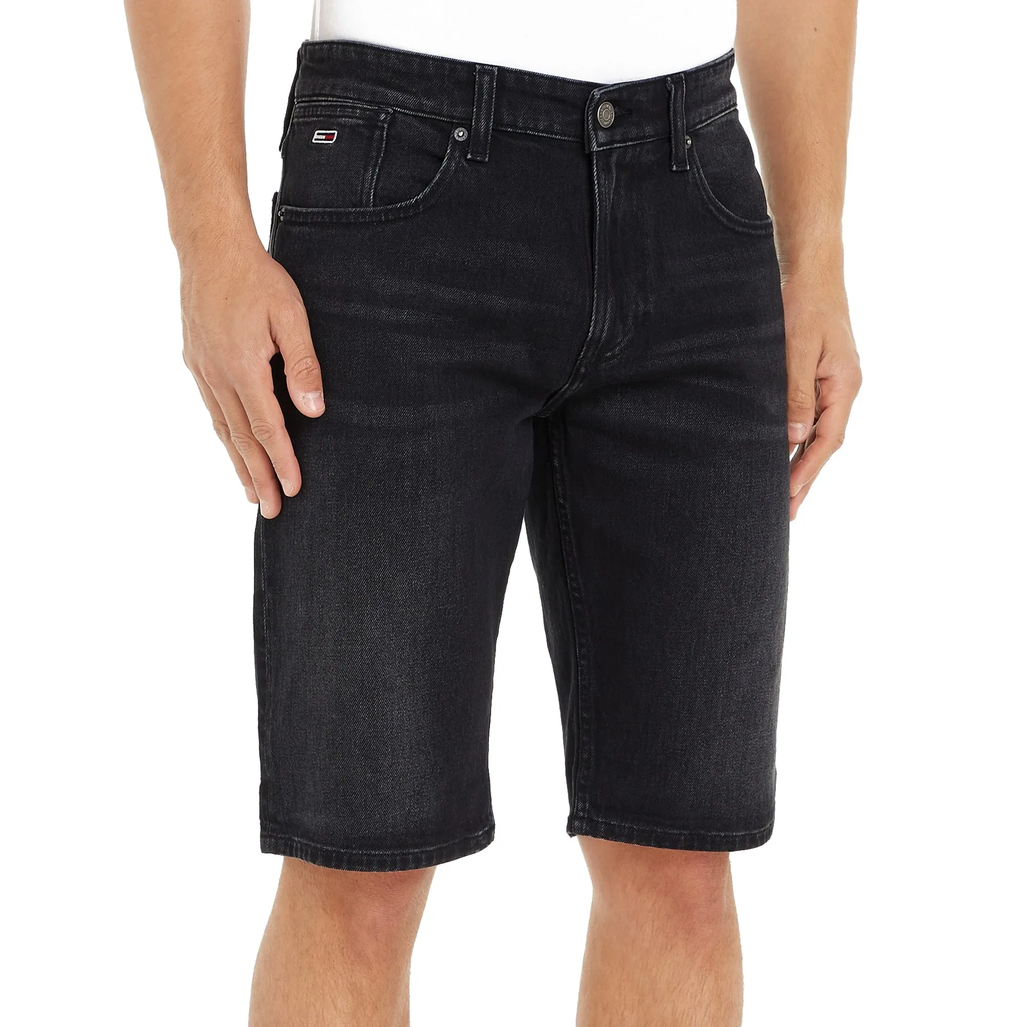 Versatile Layering Capability Tommy Jeans Ronnie Denim Shorts - Denim Black
