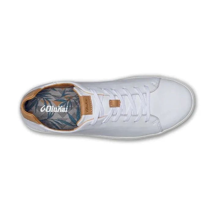 Mens Olukai Lae' ahi Li 'Ili White Textured Pattern Foot Control