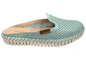 Bottero Holland Womens Comfort Leather Closed Toe Open Back Mules Smooth Fit