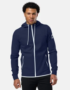 lanyard accents Core Comfort Chill Zip Hoodie in Twilight Navy