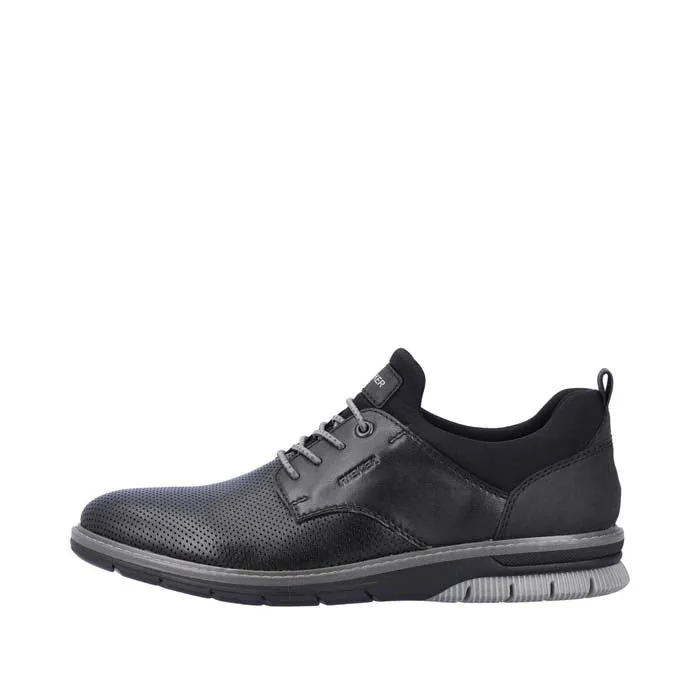 Mens Rieker Dustin in Black/Black/Black Flower Hike