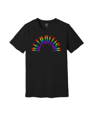 Weekend Essential Outdoor Essentials Ink Detroit Detroitish Rainbow T-Shirt - Black