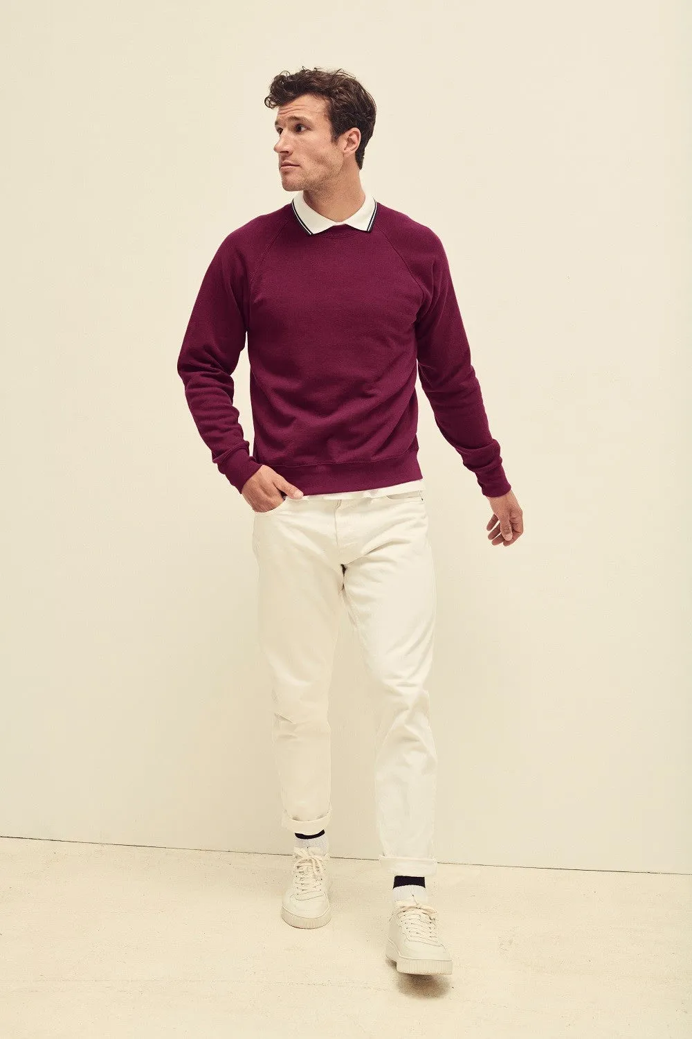 Raglan Sweatshirt | BLACK buckle accents single layer