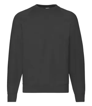 Fashionable Layer Street Active Raglan Sweatshirt | BLACK