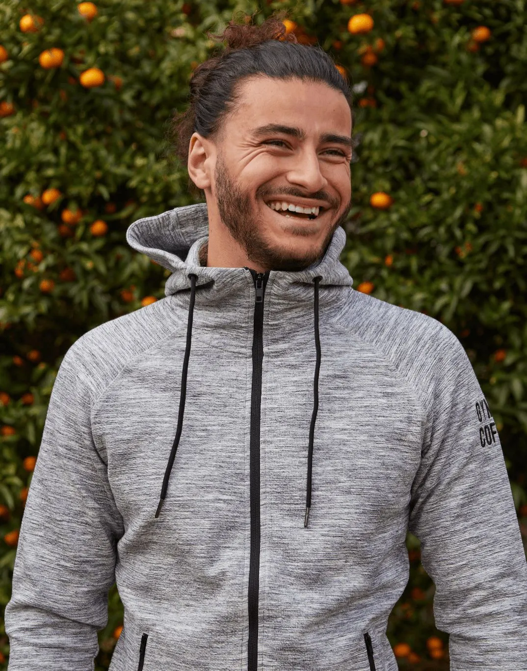 product clearance product premium quality assurance Mens Grey Fleck Hoodie