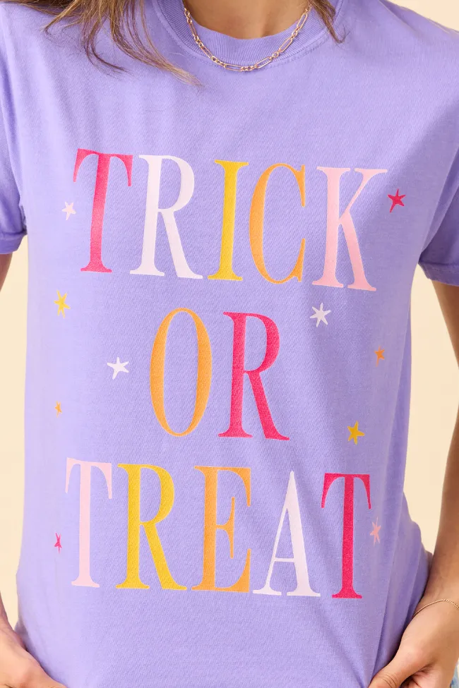 Chill Mode Trick Or Treat Violet Graphic Tee SALE
