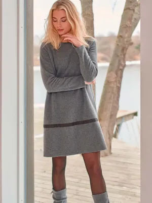 Henriette Steffensen 3245 Long Sleeve Fleece Dress - GREY Dance Night