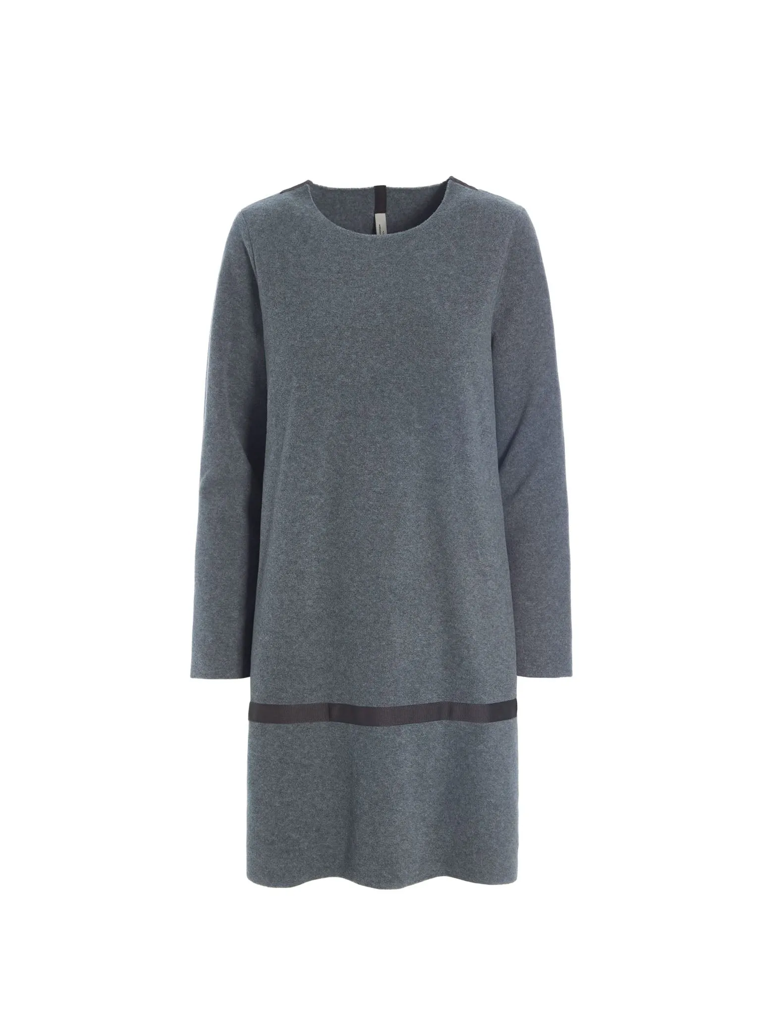 Henriette Steffensen 3245 Long Sleeve Fleece Dress - GREY Golden Scene