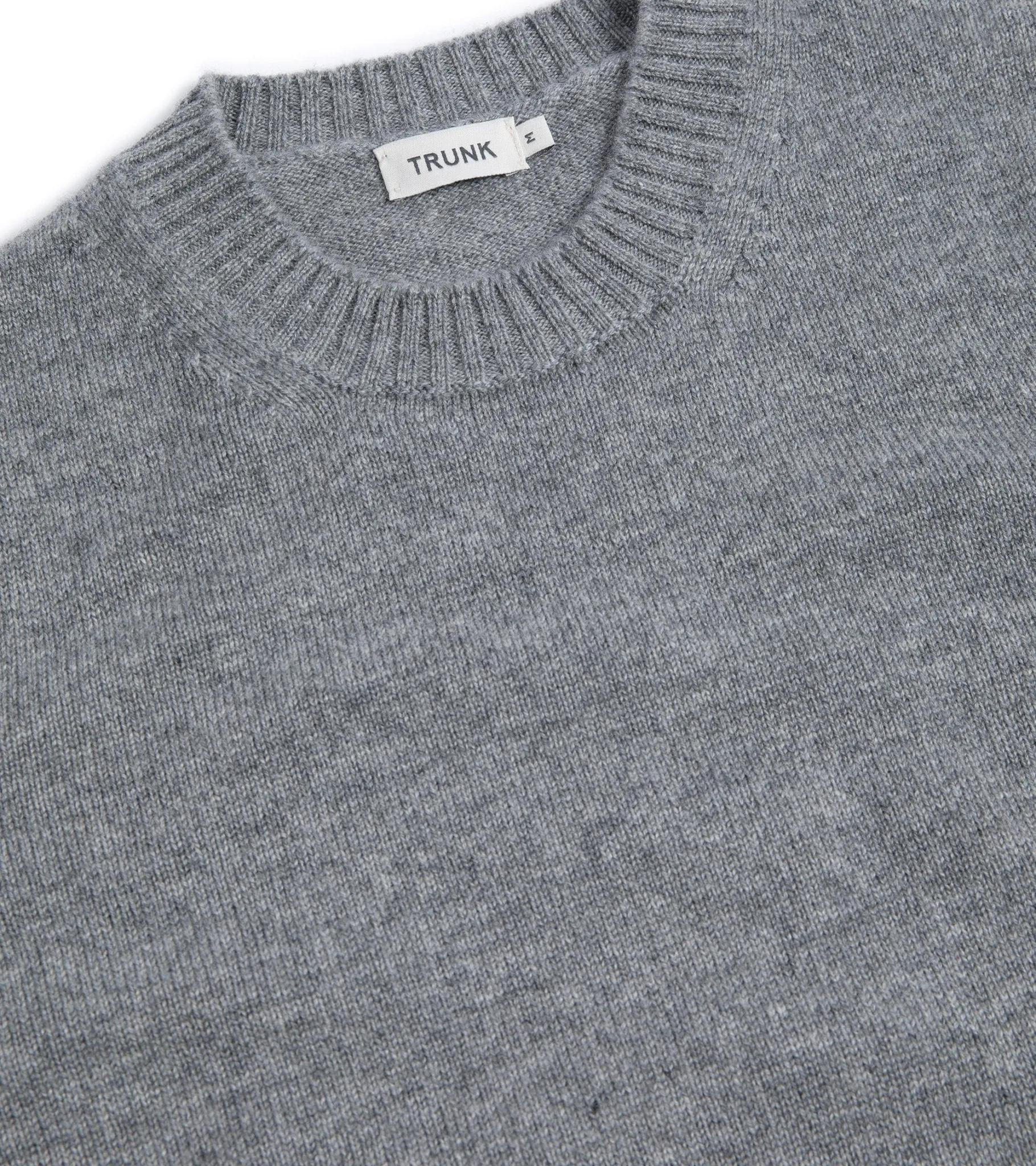 Trunk Dover Cashmere Crew Neck Sweater: Grey Dream Feel Red Flash