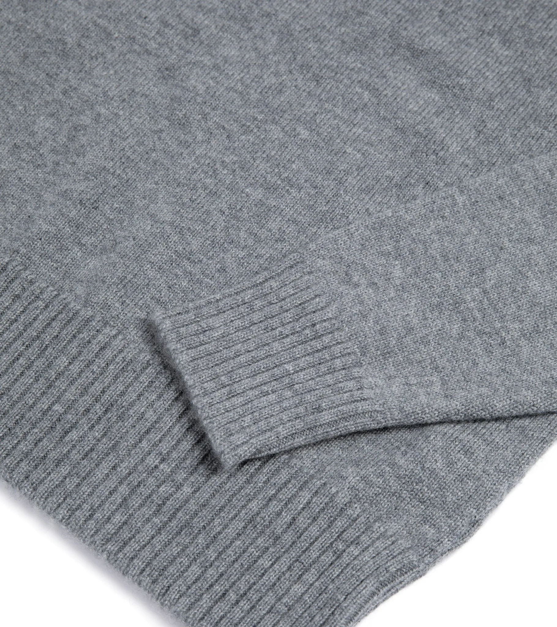 Trunk Dover Cashmere Crew Neck Sweater: Grey SmoothFinish Timeless Blazer