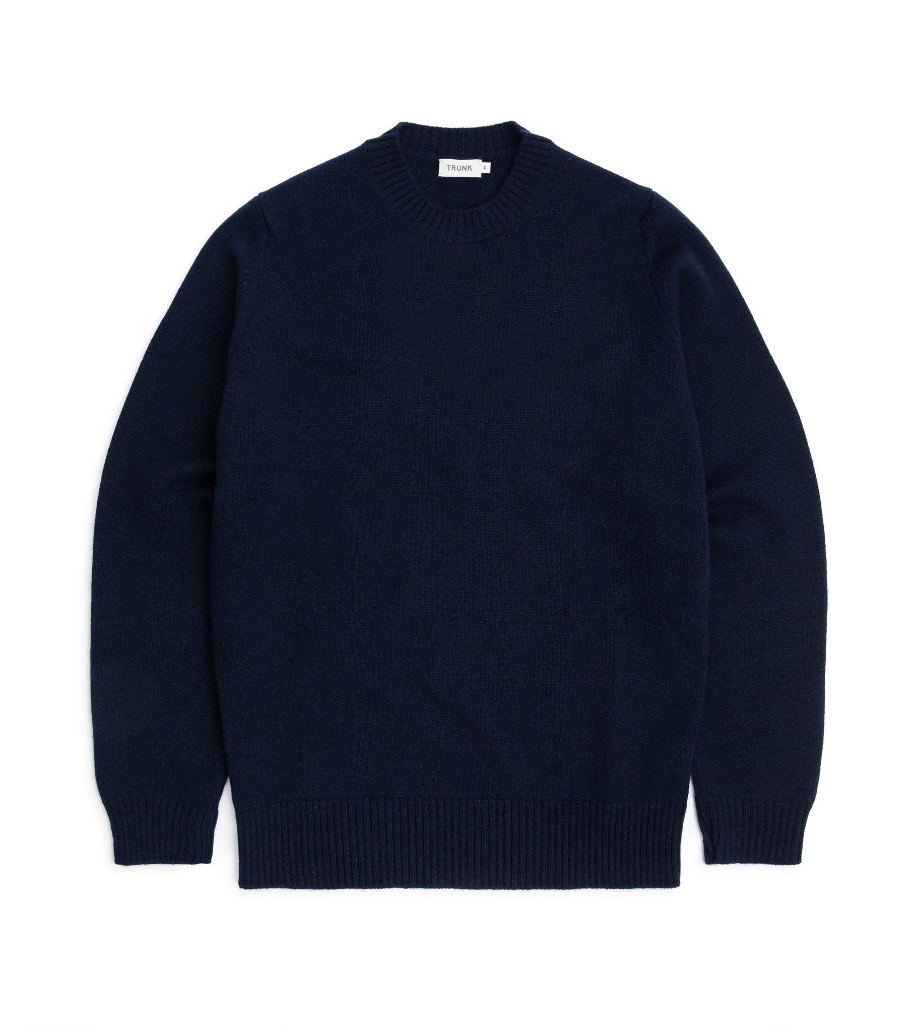 Trunk Dover Cashmere Crew Neck Sweater: Navy Heat Safe