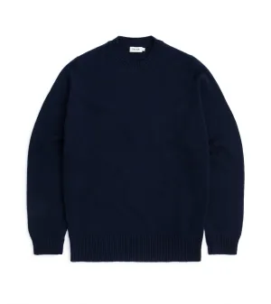 Trunk Dover Cashmere Crew Neck Sweater: Navy Heat Safe