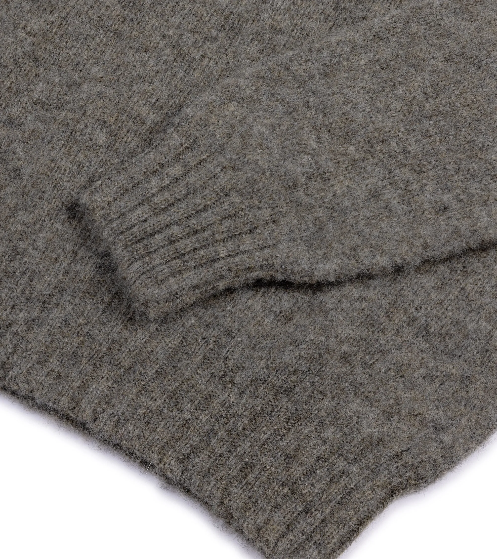 Trunk Goswell Brushed Lambswool Crew Neck Sweater: Dark Natural Team Vibe