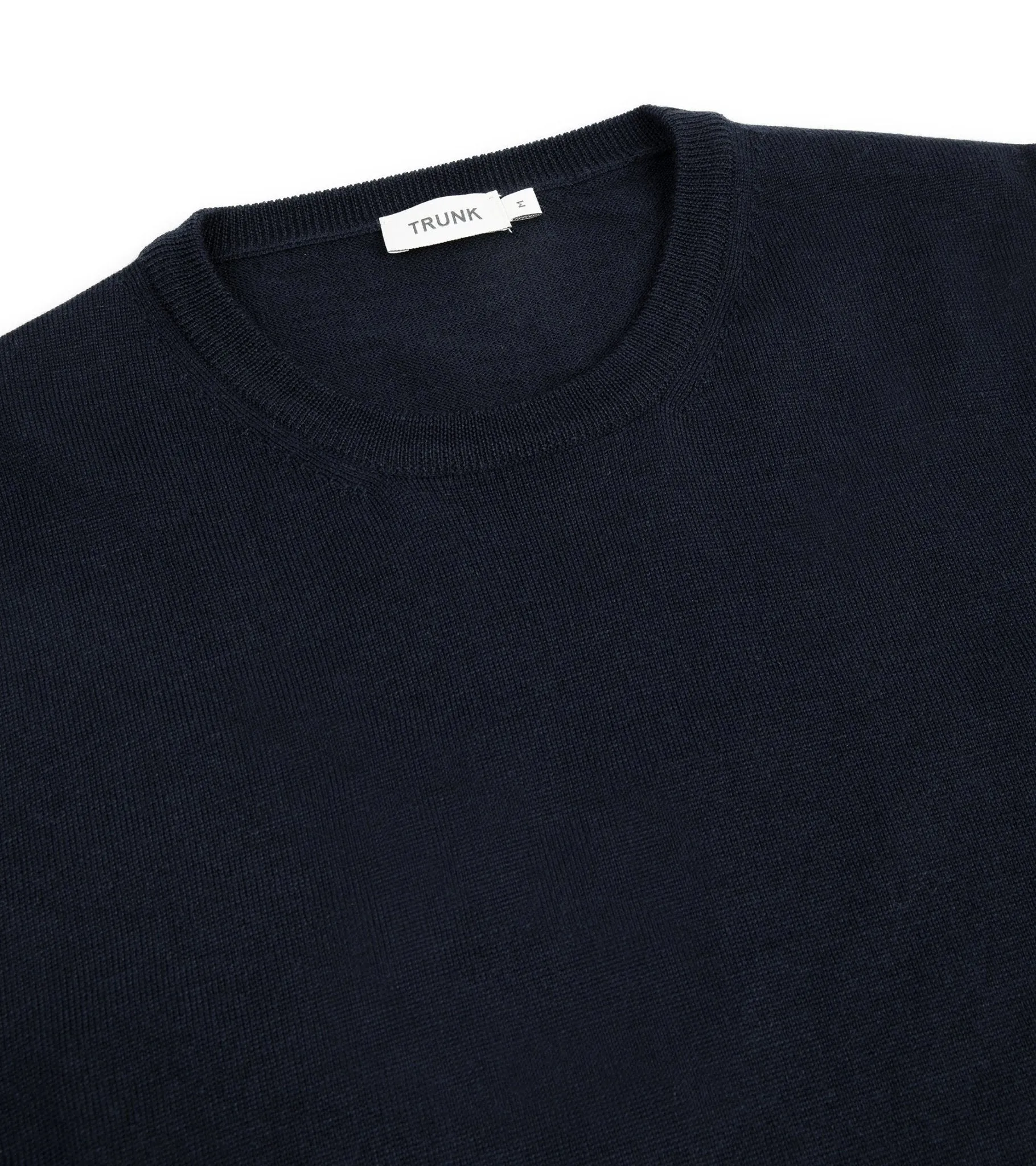 Fashionable Look Trunk Harley Merino Crew Neck Sweater: Navy