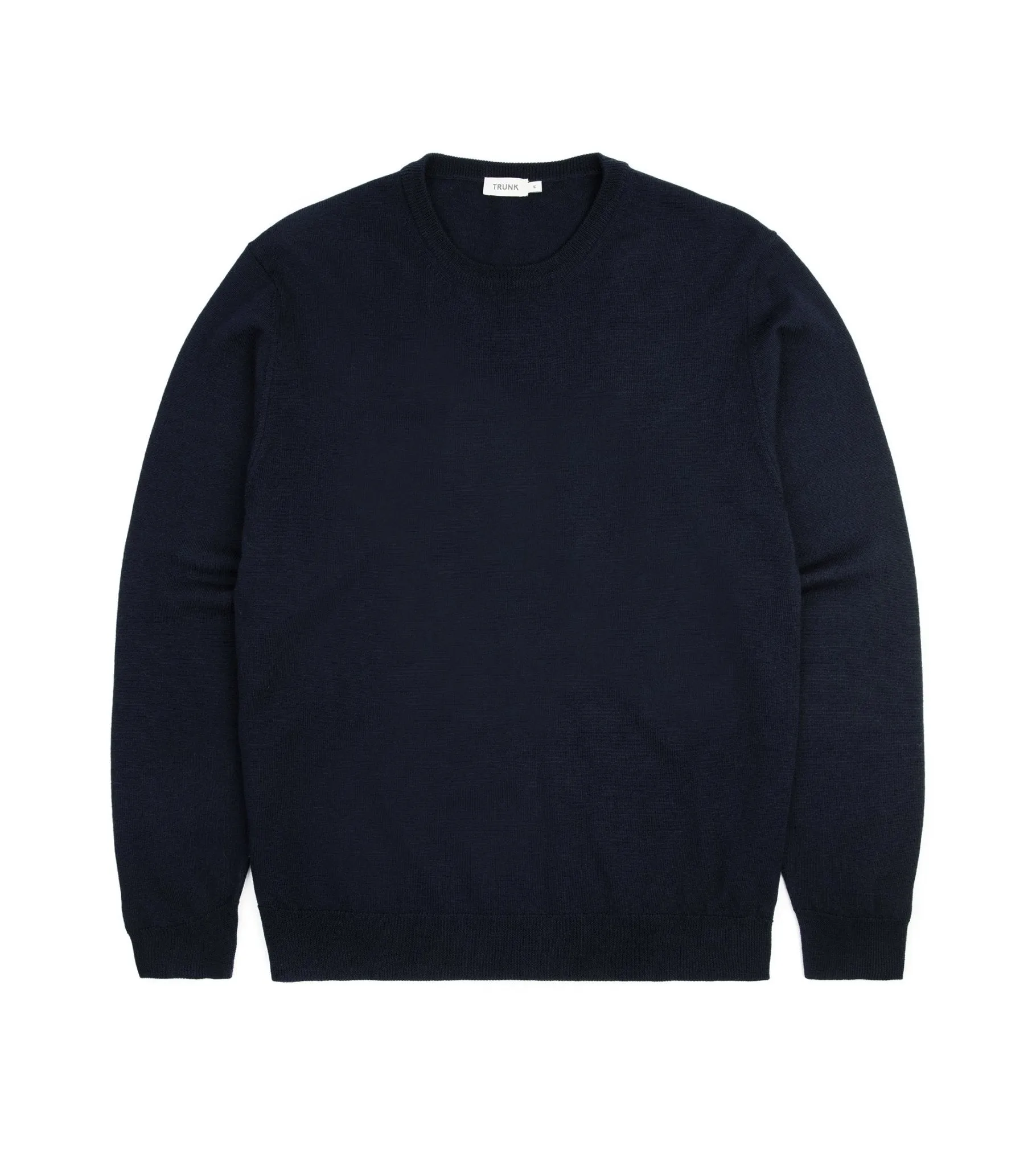 Trunk Harley Merino Crew Neck Sweater: Navy Green Fit Relax Vibe