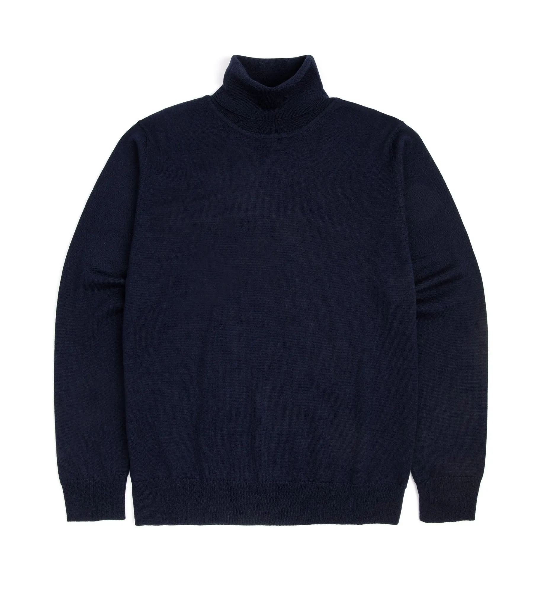 Trend Vibe Trunk William Merino Roll Neck Sweater: Navy