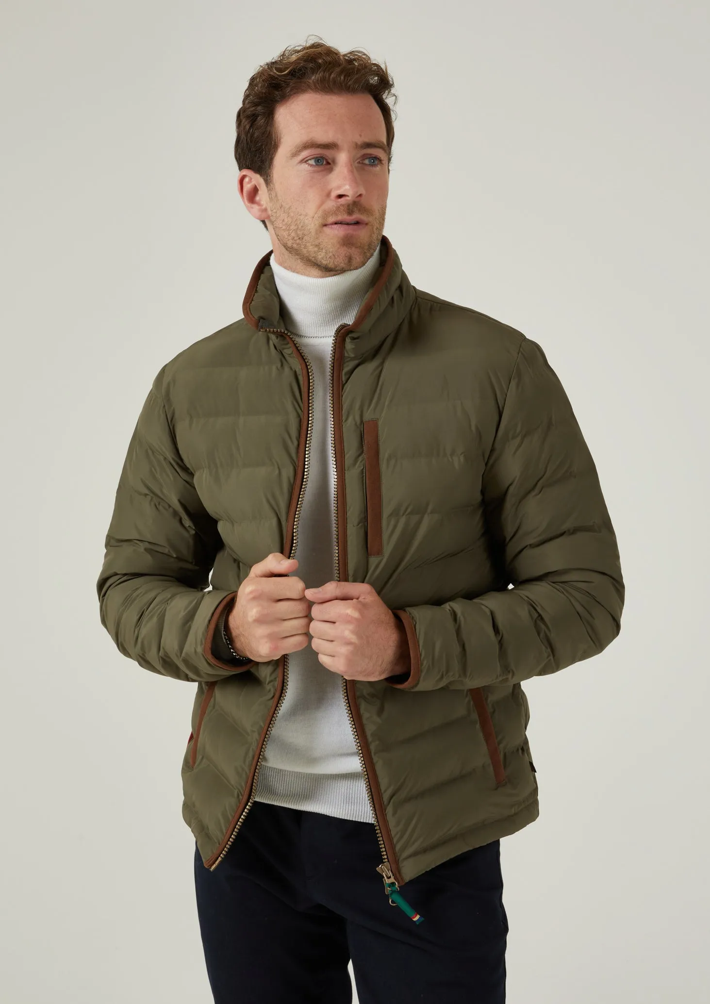 Calsall Men's Jacket In Olive Anti Pilling Technology