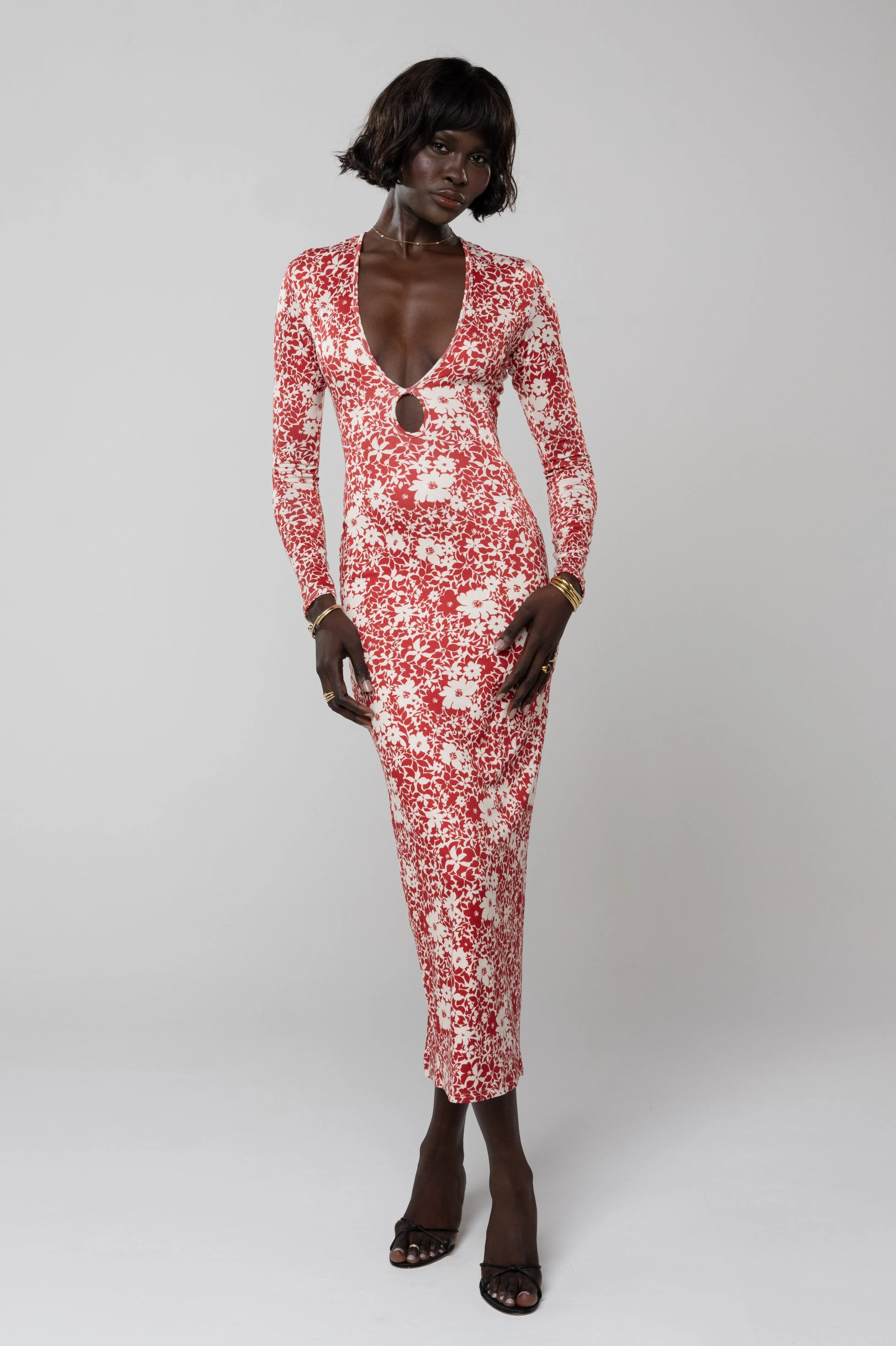 Twiggy Dress in Magnolia velvet feel