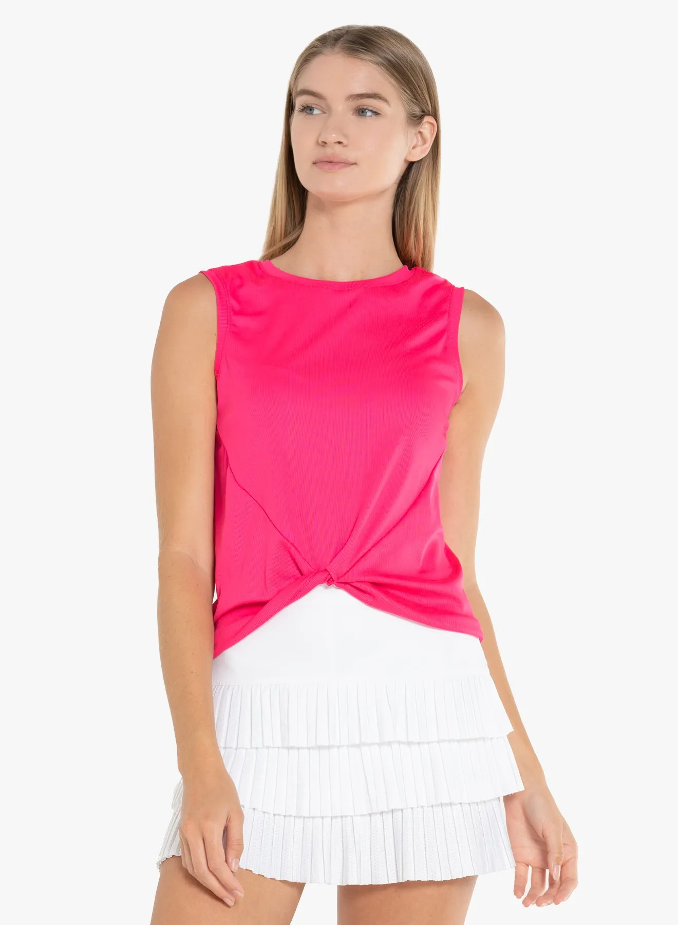 Twist Front Tank Sporty Design Informal charm