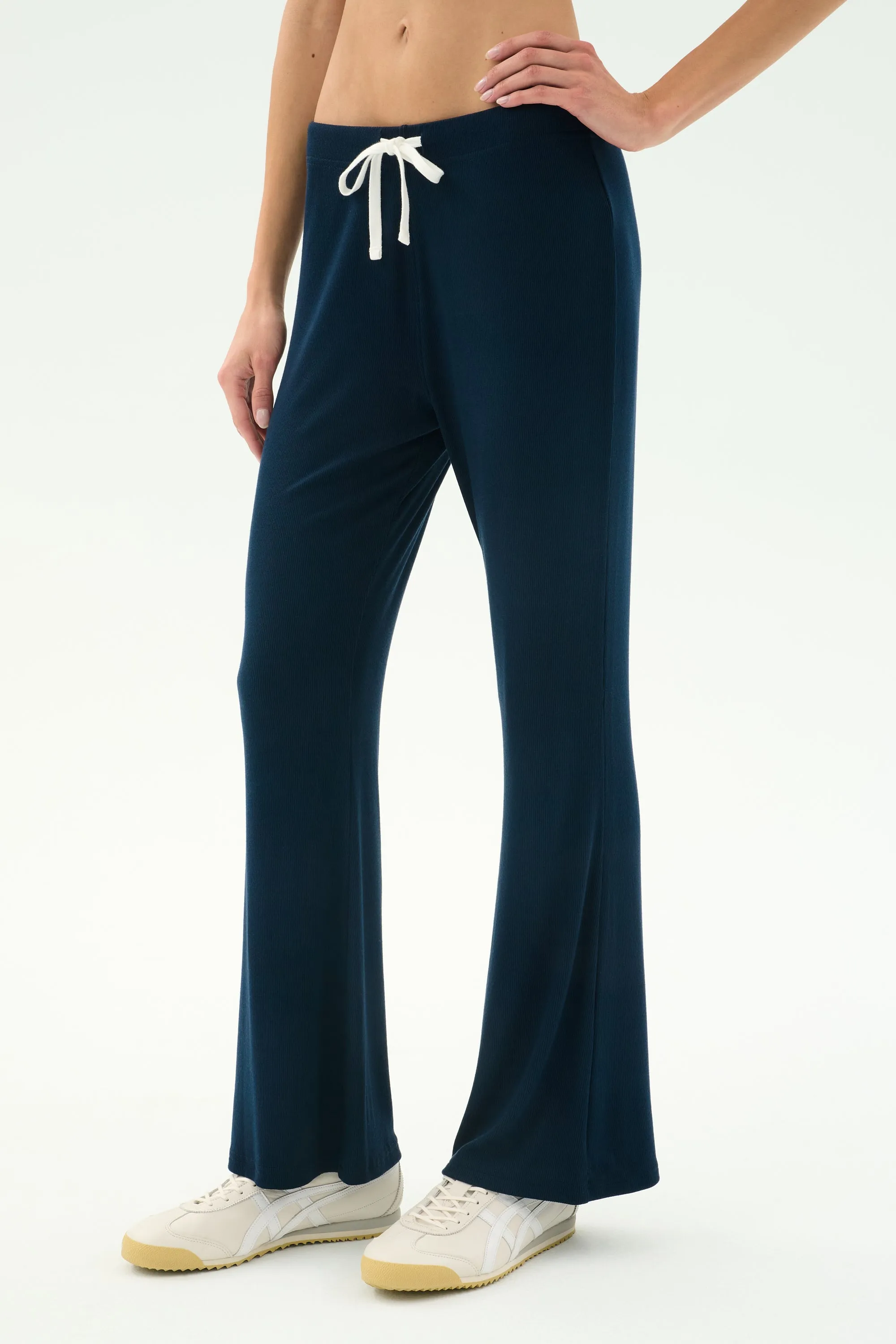 Sporty Layers Tailored Fit Blaire Rib Pant - Indigo