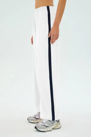 StretchWaistband Comfy Fit Maxie Rigor Track Pant - White/Indigo