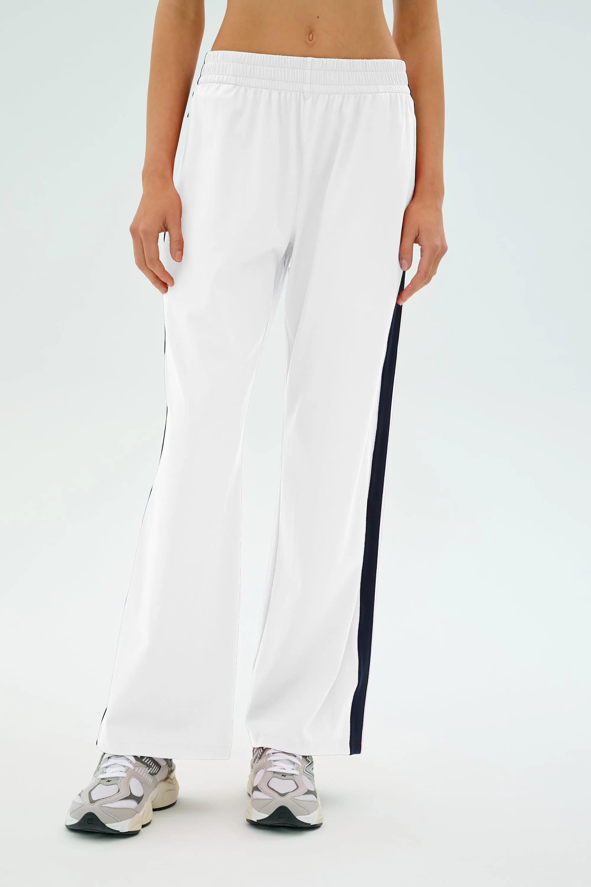 Maxie Rigor Track Pant - White/Indigo Breathable activewear Airy Feel