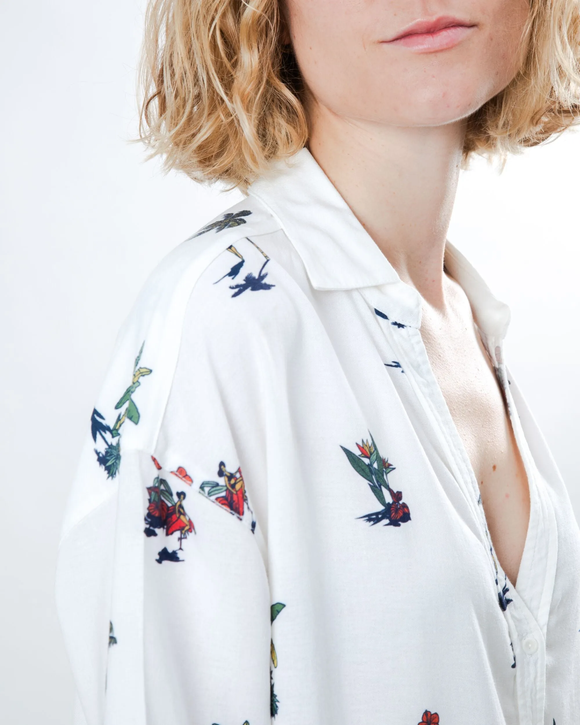 Helios Sun Cropped Blouse Ecru ComfortOptimizedConstruction Eco Certified Fiber