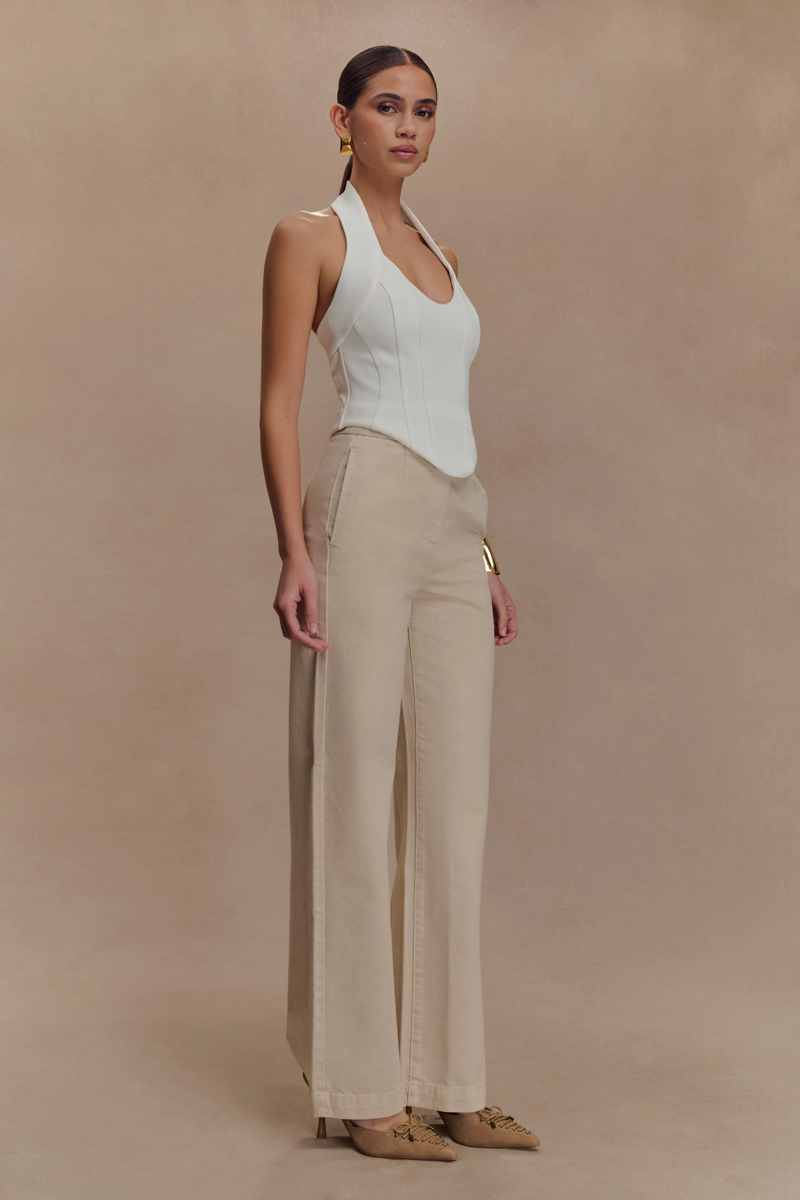 Comfy Tailoring Rayne Wide Leg Denim Jeans - Stone Wash