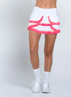 Tropical Crush Pleated Skirt Exclusive Drop Leg Elongating