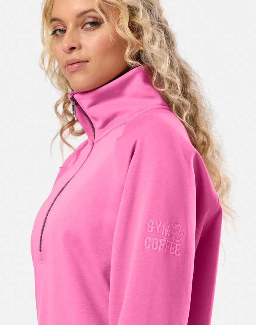 product graffiti urbanity Clubhouse Quarter Zip in Sangria Sunset