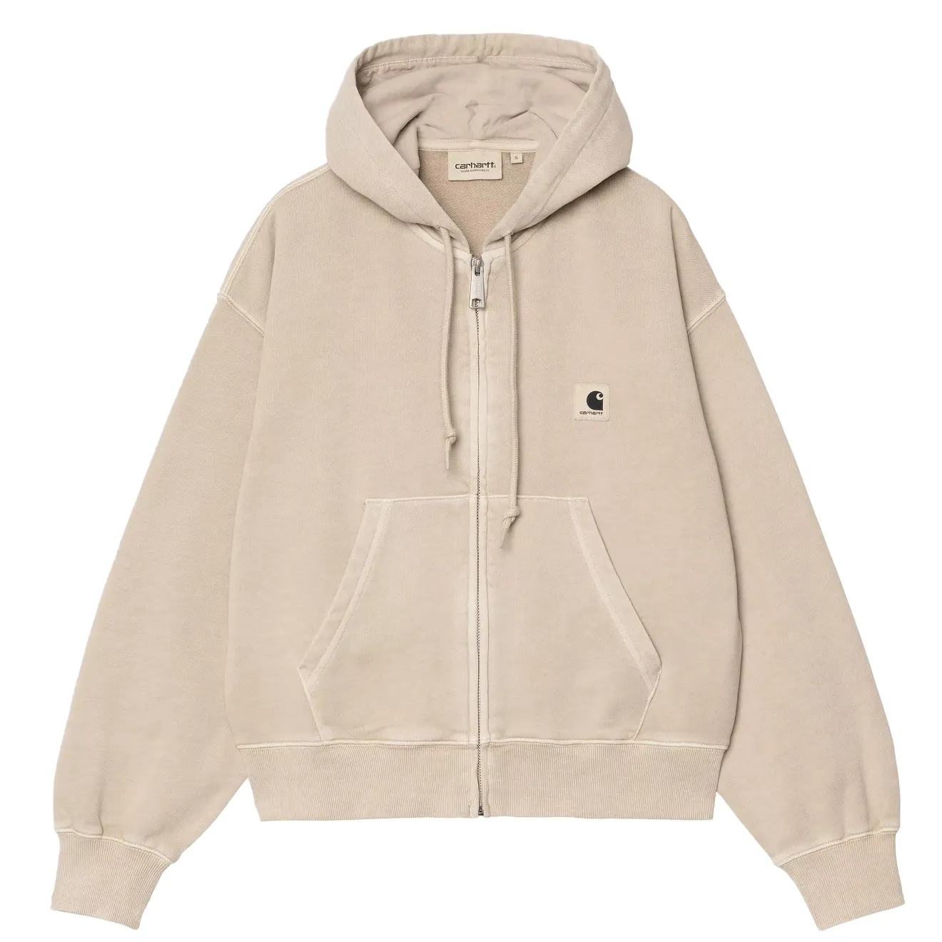 Simple Comfort Easy to store Carhartt WIP Womens Hooded Nelson Jacket Fleur De Sel Garment Dyed