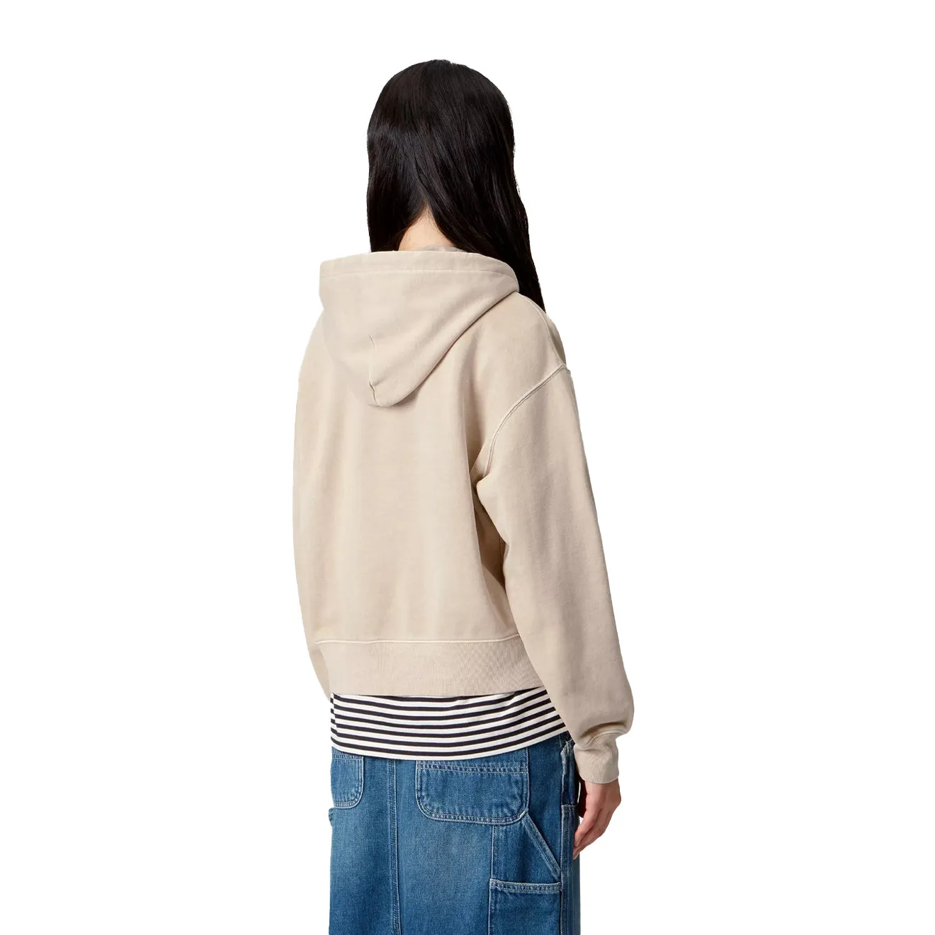 Summer Carhartt WIP Womens Hooded Nelson Jacket Fleur De Sel Garment Dyed