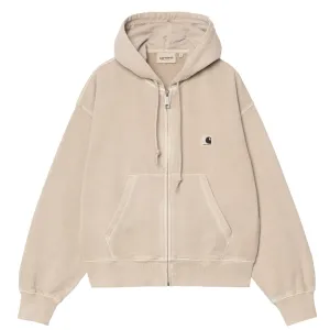 Simple Comfort Easy to store Carhartt WIP Womens Hooded Nelson Jacket Fleur De Sel Garment Dyed