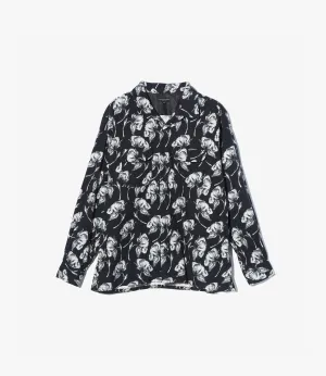 Classic Shirt ?C Black/White Floral Brushed Cotton Elegant