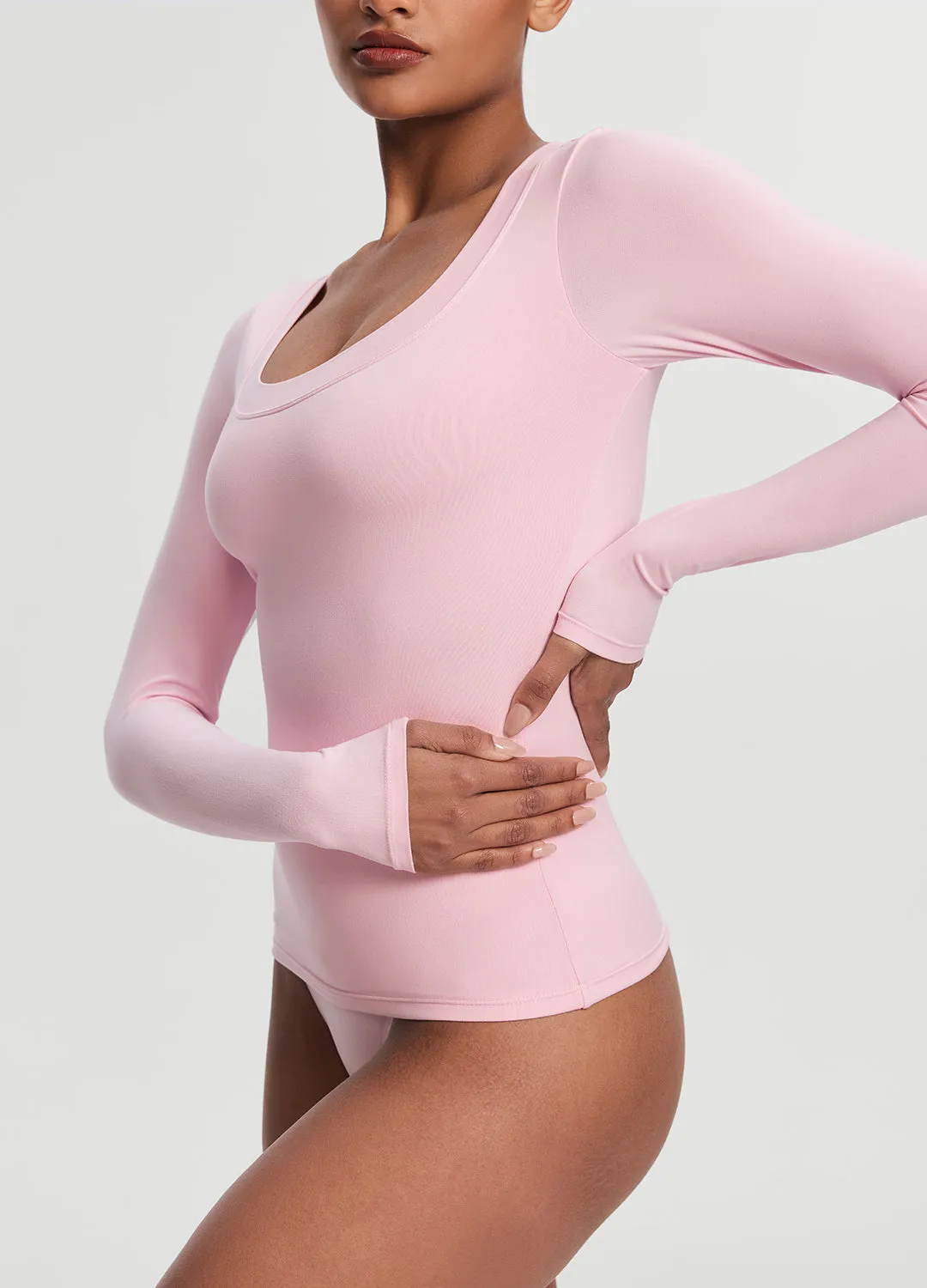 Scoop Neck Long Sleeve Top Seasonal Comfort