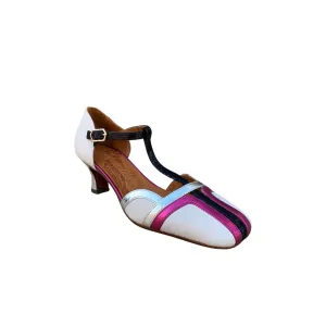 Hygiene Coating Valai Silver/Berry Off White T-Strap