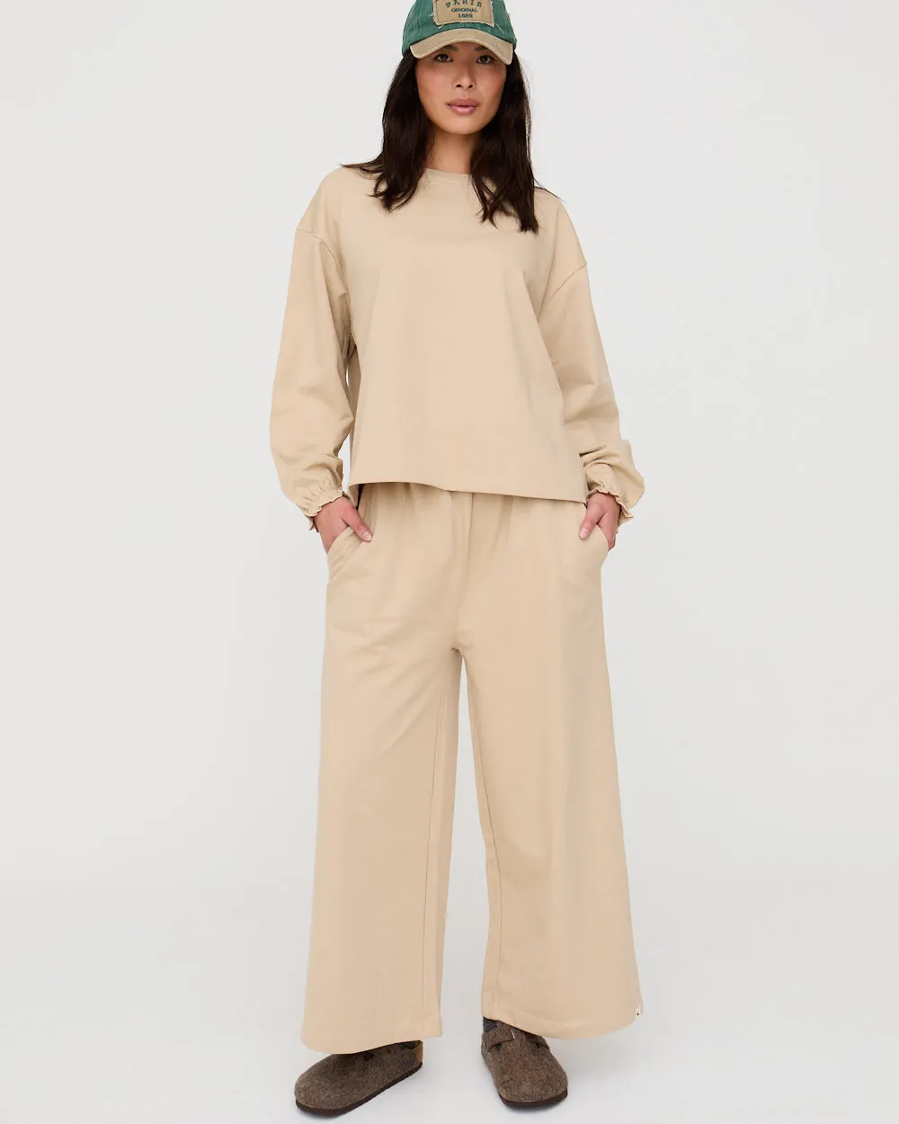 Sport Wear Fit Performance Comfort Noor Stone Wide Leg Trousers